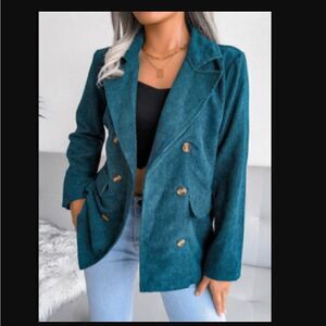 Double-Breasted Oversized Blazer Jacket